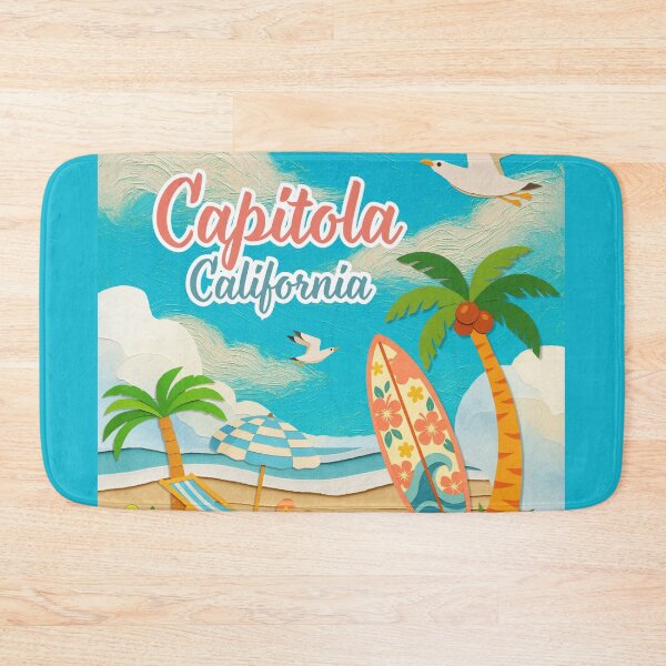 Item preview, Capitola California Beach Scene - Papercraft Surf Art Souvenir designed and sold by DonnaRaine.