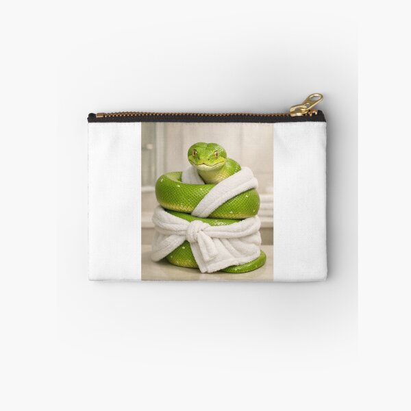 Item preview, Green Tree Python Wearing a Bathrobe designed and sold by Sillytoe.