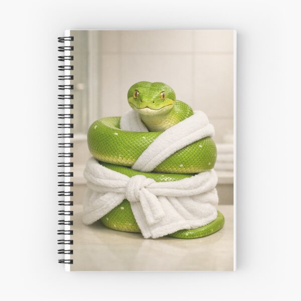 Item preview, Green Tree Python Wearing a Bathrobe designed and sold by Sillytoe.