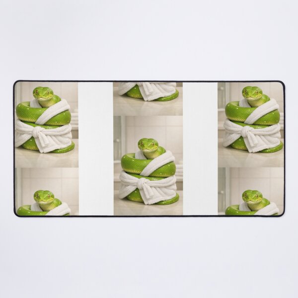 Item preview, Green Tree Python Wearing a Bathrobe designed and sold by Sillytoe.