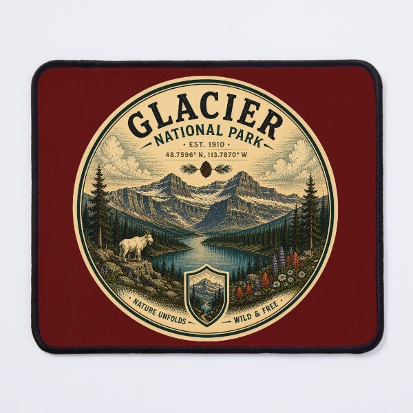 Item preview, Vintage Glacier National Park Montana Adventure USA designed and sold by T-Motive.
