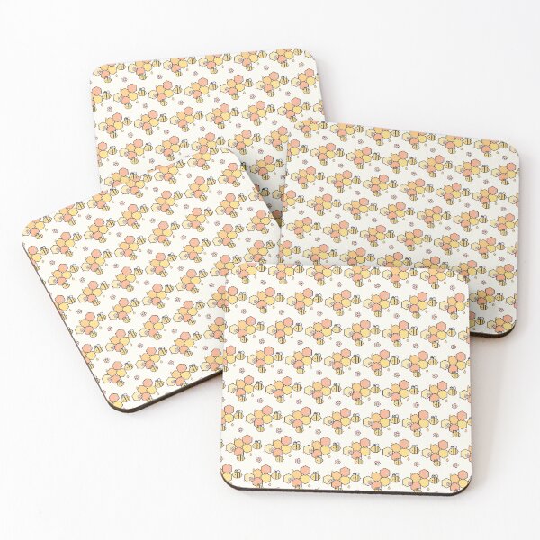 Item preview, Cute Pastel Bee and Honeycomb Seamless Pattern designed and sold by AIMCRAFT.