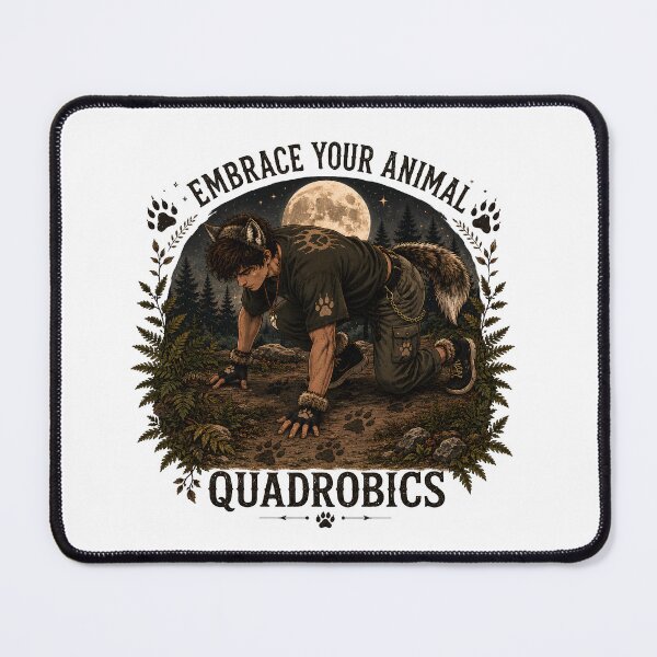 Item preview, Embrace Your Animal - Quadrobics Wolf Therianism Forest designed and sold by Neurospicy Trolls.