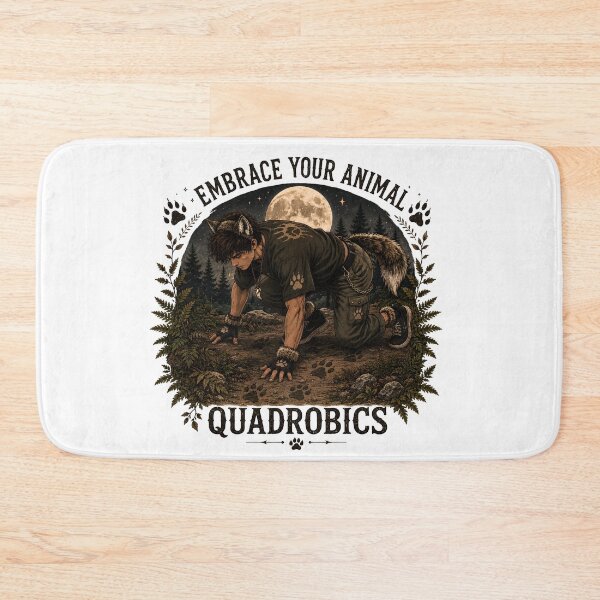 Item preview, Embrace Your Animal - Quadrobics Wolf Therianism Forest designed and sold by Neurospicy Trolls.