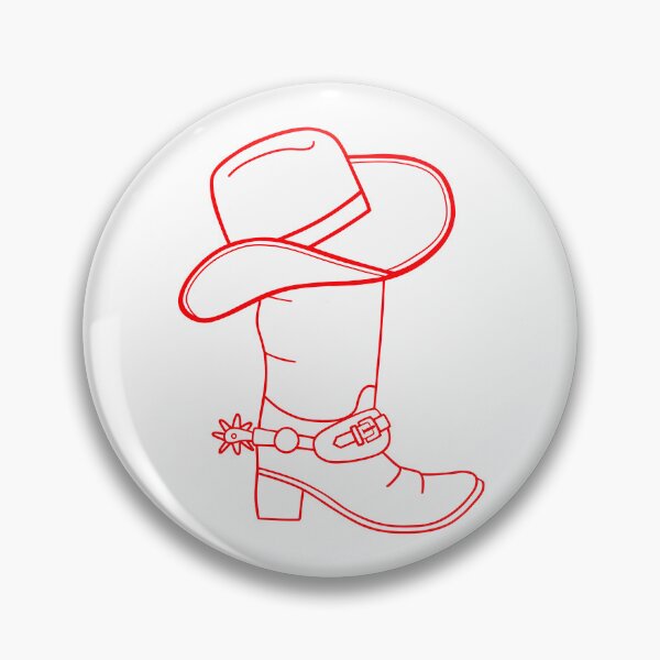Item preview, White Cowboy Boot And Hat designed and sold by Sartoris Art.