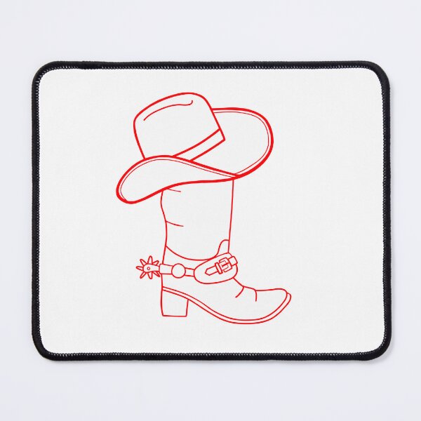 Item preview, White Cowboy Boot And Hat designed and sold by Sartoris Art.