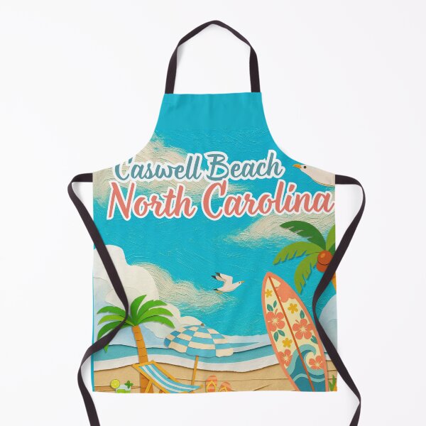 Item preview, Caswell Beach North Carolina Beach Scene - Coastal Souvenir Art designed and sold by DonnaRaine.