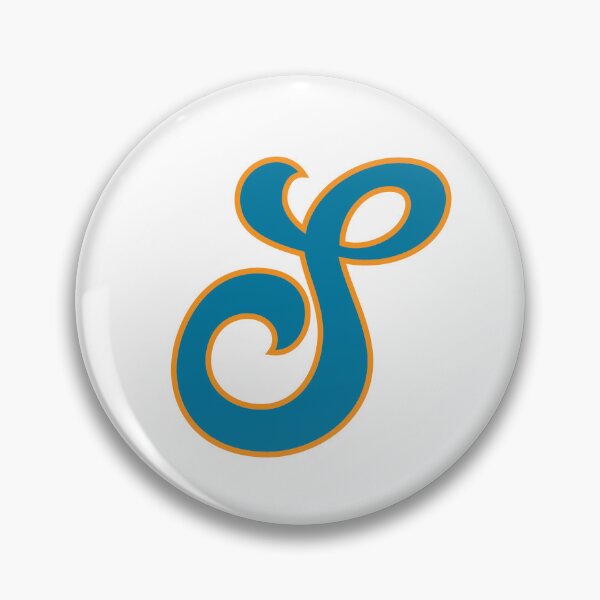 Item preview, Letter S Blue and Orange Cursive designed and sold by aligchi.