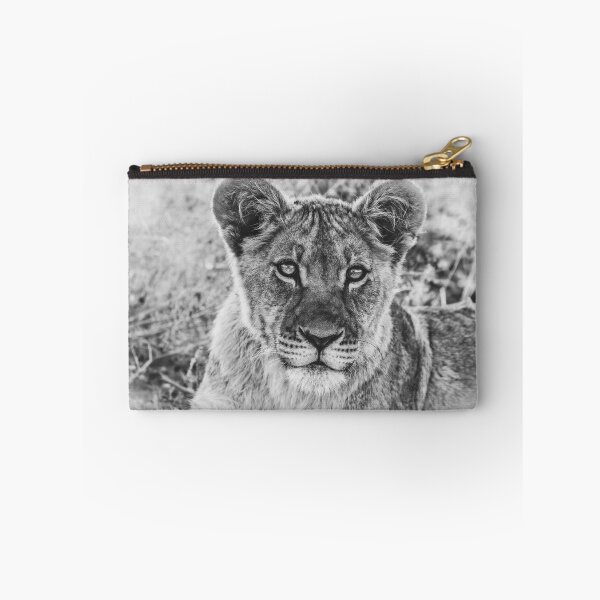 Item preview, Kalahari Lion Cub In Black and White designed and sold by Kay Brewer.