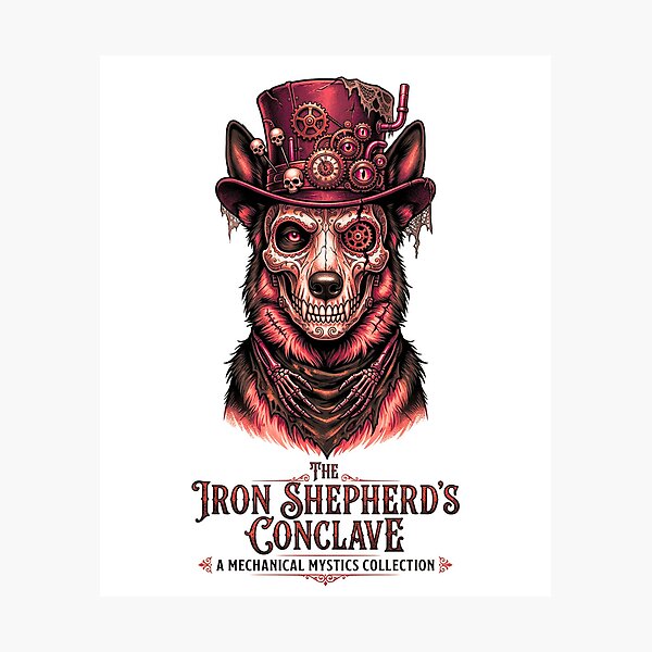 Item preview, The Iron Shepherds Conclave Steampunk Wolf Cyber Art designed and sold by NikBrin Prevail .