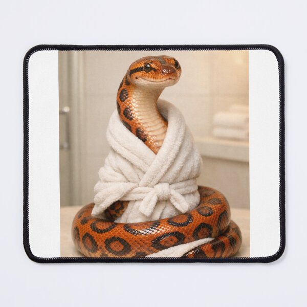 Item preview, Rainbow Boa Wearing a Bathrobe designed and sold by Sillytoe.