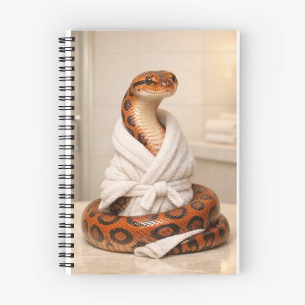 Item preview, Rainbow Boa Wearing a Bathrobe designed and sold by Sillytoe.