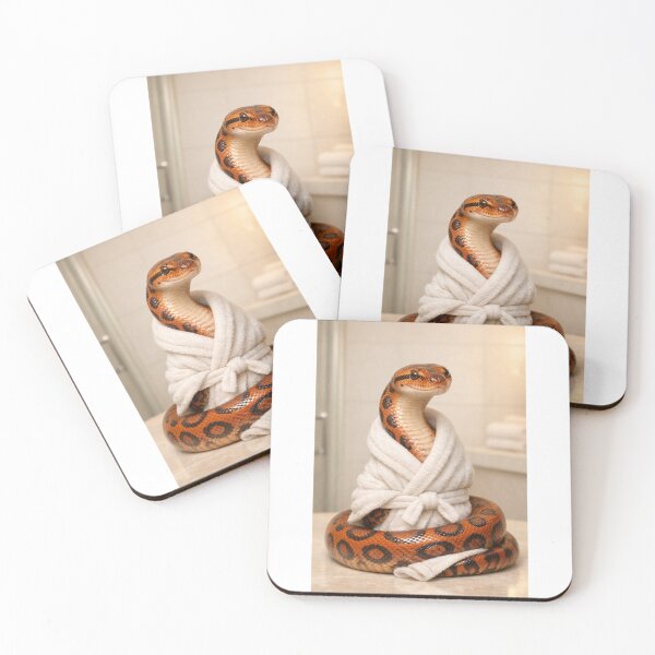 Item preview, Rainbow Boa Wearing a Bathrobe designed and sold by Sillytoe.