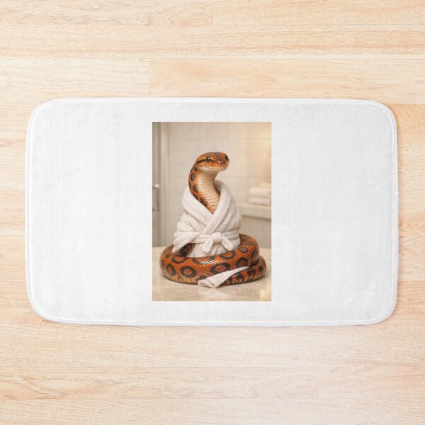Item preview, Rainbow Boa Wearing a Bathrobe designed and sold by Sillytoe.