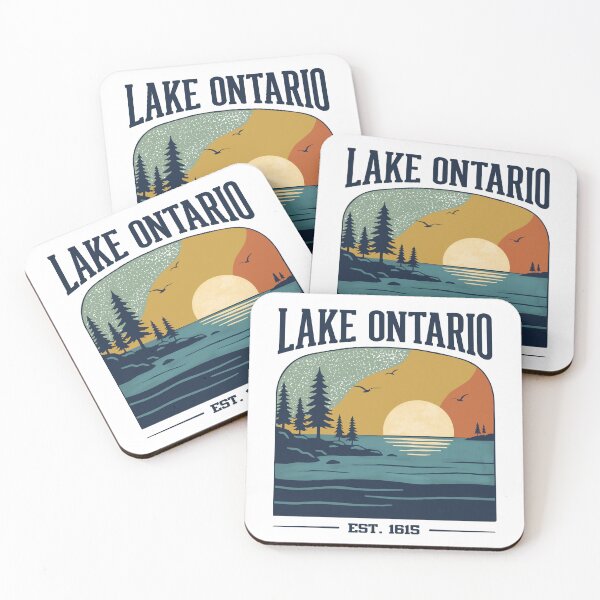 Item preview, Lake Ontario Retro Sunset Great Lakes Outdoor Escape designed and sold by FreshVibe Prints.