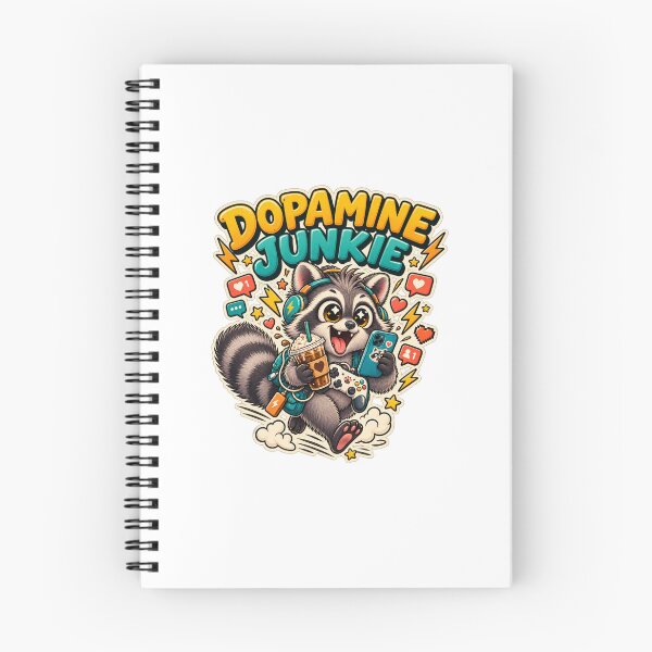 Item preview, Dopamine Junkie Overstimulated Raccoon designed and sold by Kimberly Palmer.