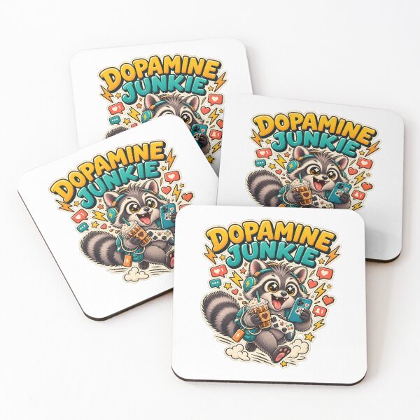 Item preview, Dopamine Junkie Overstimulated Raccoon designed and sold by Kimberly Palmer.