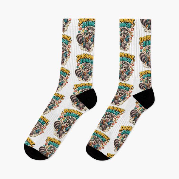 Item preview, Dopamine Junkie Overstimulated Raccoon designed and sold by Kimberly Palmer.