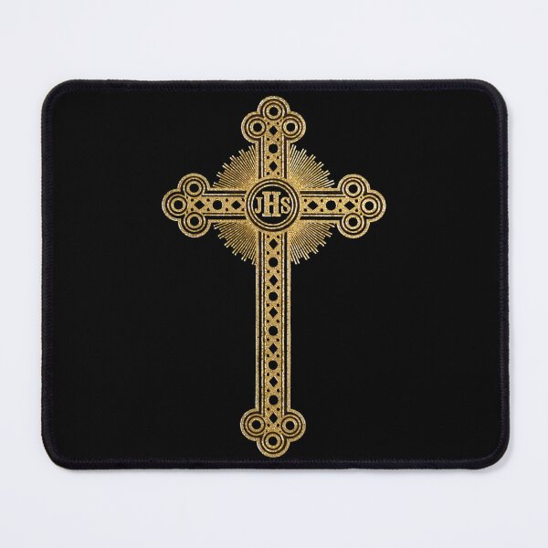 Item preview, JHS Christogram Cross designed and sold by ✠Extra✠Ecclesiam✠Nulla✠Salus✠.