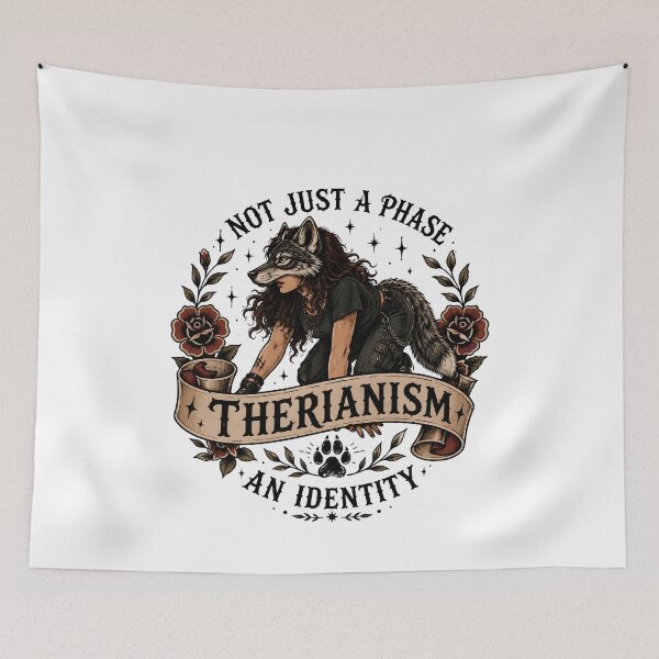 Item preview, Not Just A Phase - Therianism An Identity Wolf Quadrobics designed and sold by Neurospicy Trolls.