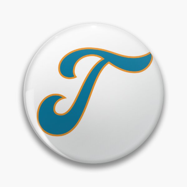 Item preview, Letter T Blue and Orange Cursive designed and sold by aligchi.