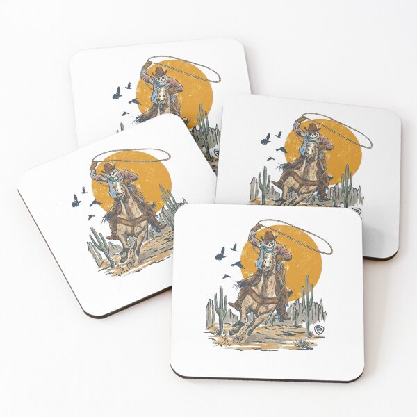 Item preview, Vintage Skeleton Cowboy Riding Horse Desert Rodeo designed and sold by NDM-Graphic.