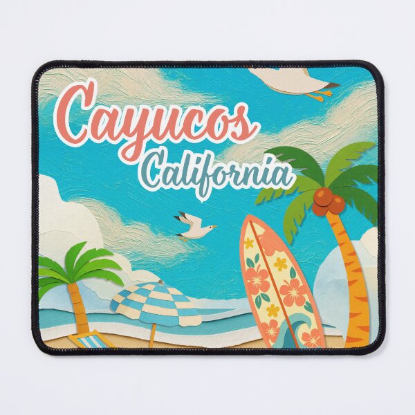 Item preview, Cayucos California Beach Scene - Papercraft Surf Art Souvenir designed and sold by DonnaRaine.