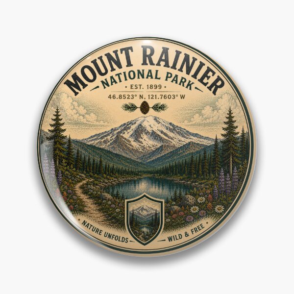 Item preview, Vintage Mount Rainier National Park Washington designed and sold by T-Motive.