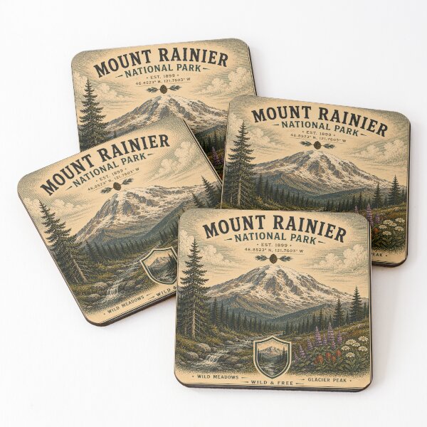 Item preview, Vintage Mount Rainier National Park Washington designed and sold by T-Motive.