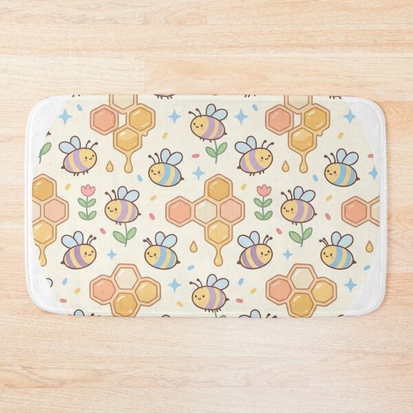 Item preview, Cute Pastel Bee and Honeycomb Illustration designed and sold by AIMCRAFT.