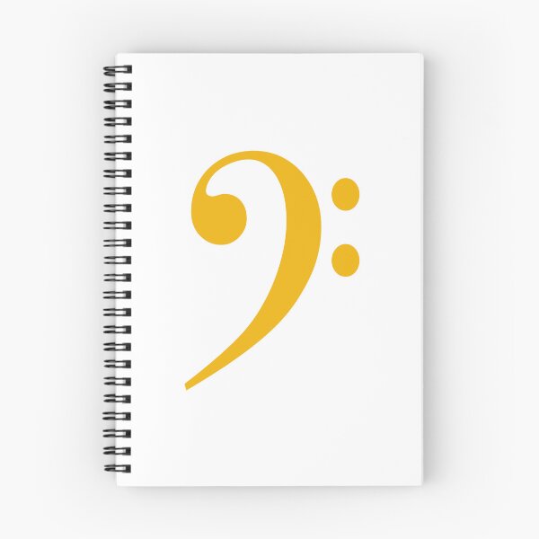Item preview, Bass clef mustard gold bass player music teacher gift ideas designed and sold by Inspirationmotivation.