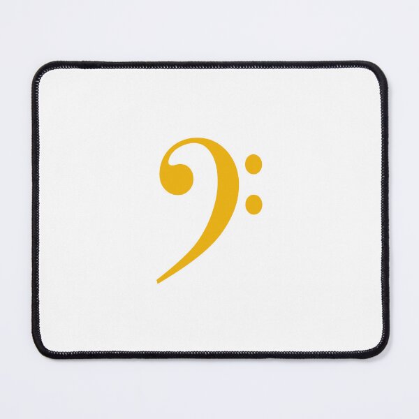 Item preview, Bass clef mustard gold bass player music teacher gift ideas designed and sold by Inspirationmotivation.