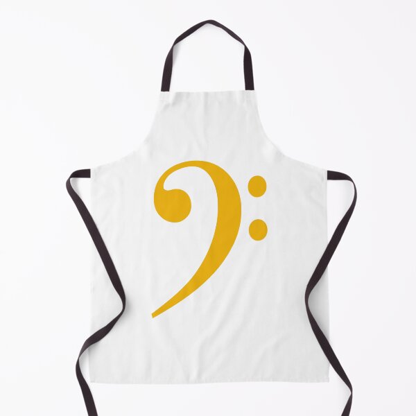 Item preview, Bass clef mustard gold bass player music teacher gift ideas designed and sold by Inspirationmotivation.