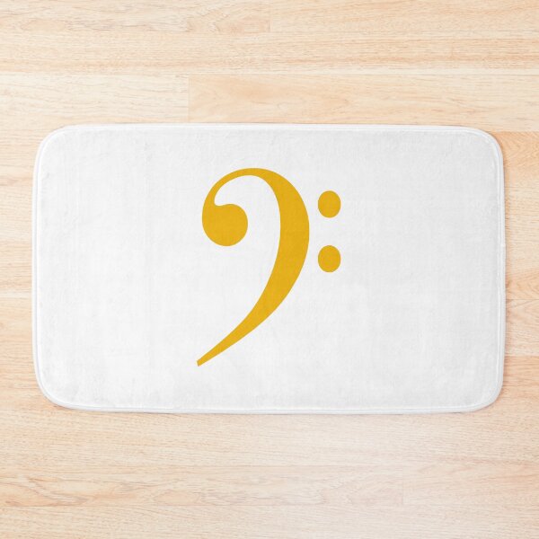 Item preview, Bass clef mustard gold bass player music teacher gift ideas designed and sold by Inspirationmotivation.