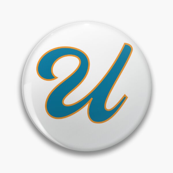 Item preview, Letter U Blue and Orange Cursive designed and sold by aligchi.