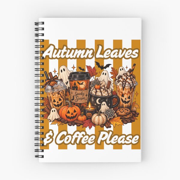 Item preview, Autumn Leaves & Coffee Please - Spooky Season Ghost Pumpkin Coffee designed and sold by Neurospicy Trolls.