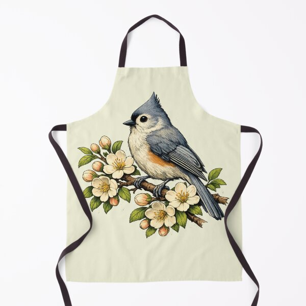 Item preview, Tufted tit on a flowering branch designed and sold by Daily Quirk.