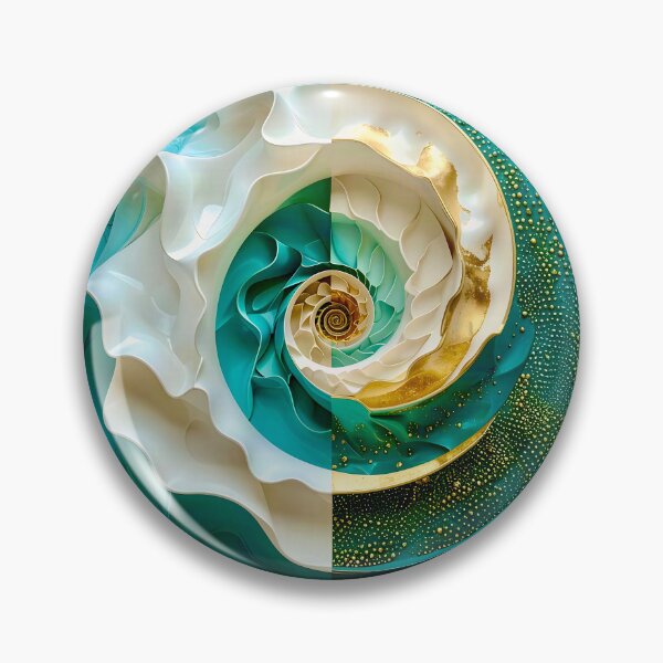 Item preview, Duality of Cream Satin and Teal Gold Filigree designed and sold by Vicky Brago-Mitchell®.
