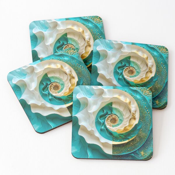 Item preview, Duality of Cream Satin and Teal Gold Filigree designed and sold by Vicky Brago-Mitchell®.