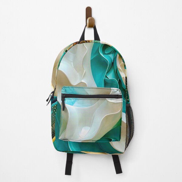 Item preview, Duality of Cream Satin and Teal Gold Filigree designed and sold by Vicky Brago-Mitchell®.