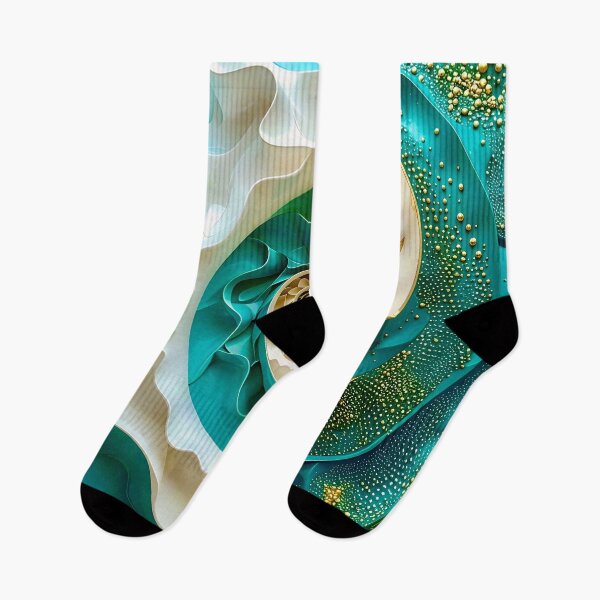 Item preview, Duality of Cream Satin and Teal Gold Filigree designed and sold by Vicky Brago-Mitchell®.