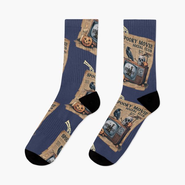 Aperçu de l'œuvre Club social de films d'horreur vintage - Design d'Halloween créée et vendue par Szpaku desart .