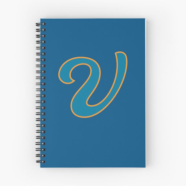 Item preview, Letter V Blue and Orange Cursive designed and sold by aligchi.