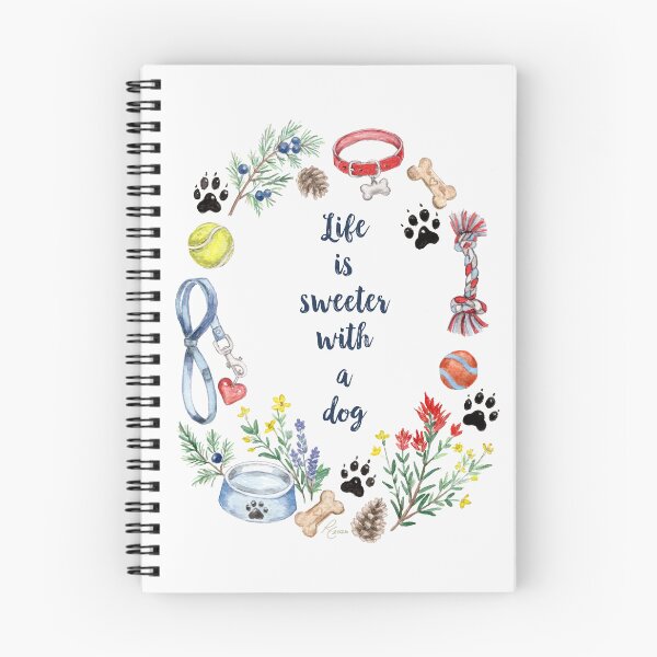 Item preview, life is sweeter with a dog designed and sold by Rowena Cherry Art.