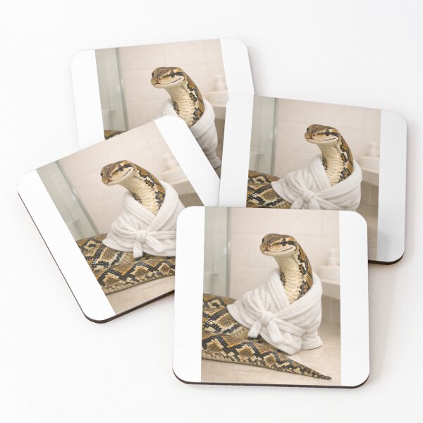 Item preview, Reticulated Python Wearing a Bathrobe designed and sold by Sillytoe.