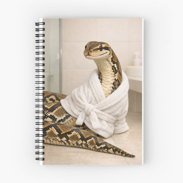 Item preview, Reticulated Python Wearing a Bathrobe designed and sold by Sillytoe.