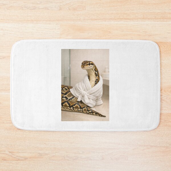 Item preview, Reticulated Python Wearing a Bathrobe designed and sold by Sillytoe.