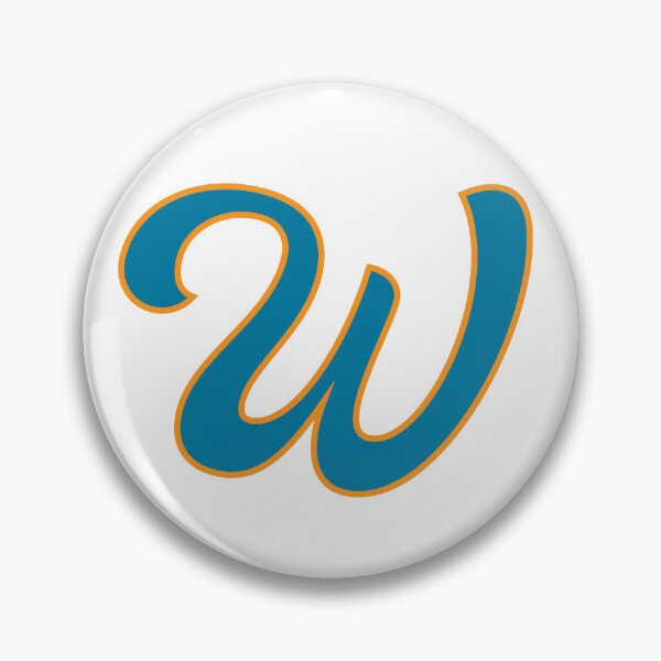 Item preview, Letter W Blue and Orange Cursive designed and sold by aligchi.