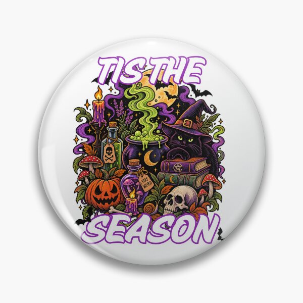 Item preview, Tis The Season - Spooky Halloween Black Cat Witch Potion designed and sold by Neurospicy Trolls.
