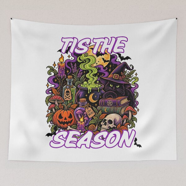 Item preview, Tis The Season - Spooky Halloween Black Cat Witch Potion designed and sold by Neurospicy Trolls.
